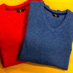 Pair (2) Arrow Wool V-Neck Sweaters